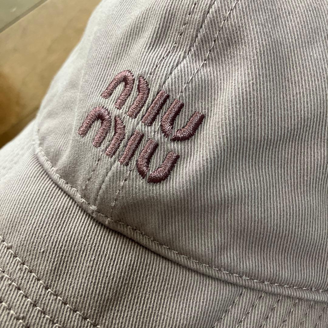 最終価格☆新品未使用☆MiuMiu☆ドリルベースボールキャップ☆Sサイズ