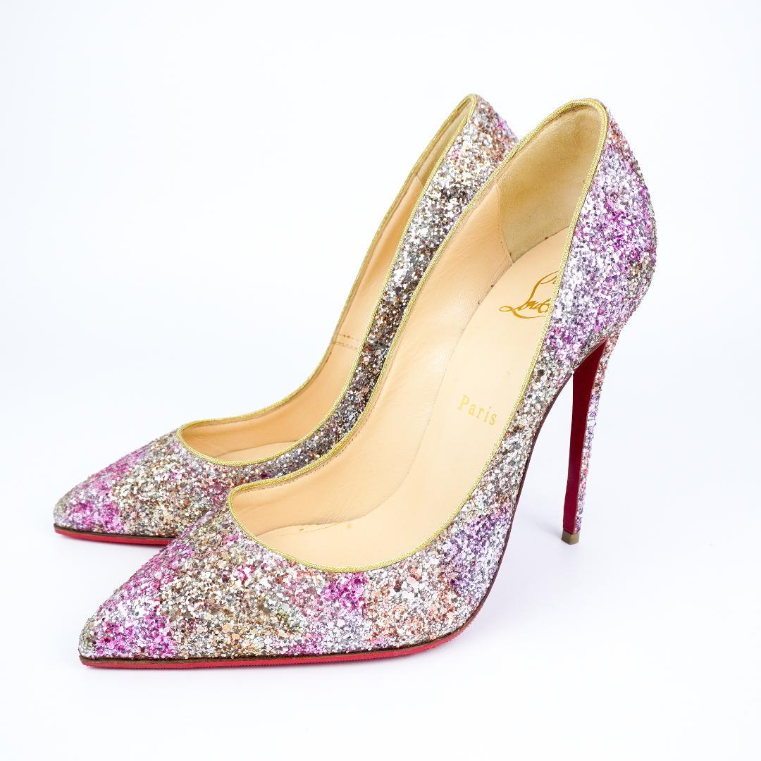 EU38 Christian Louboutin ハイヒール きらきら 427A