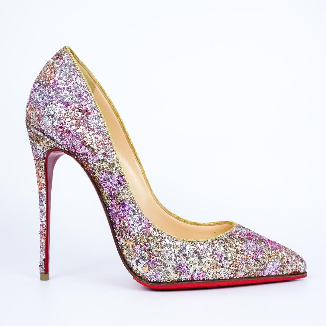EU38 Christian Louboutin ハイヒール きらきら 427A