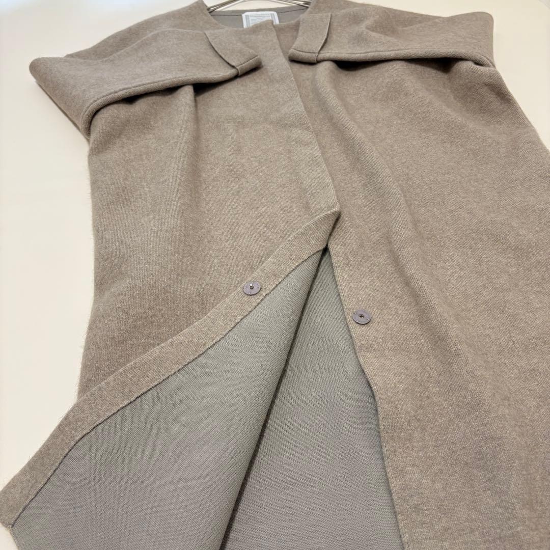 完売品・24年モデル　ビアズリー　ロングニットコート　洗えるニット　ラクーン