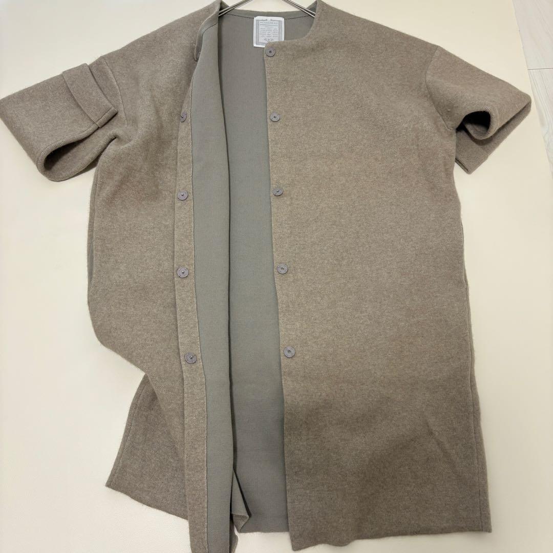 完売品・24年モデル　ビアズリー　ロングニットコート　洗えるニット　ラクーン