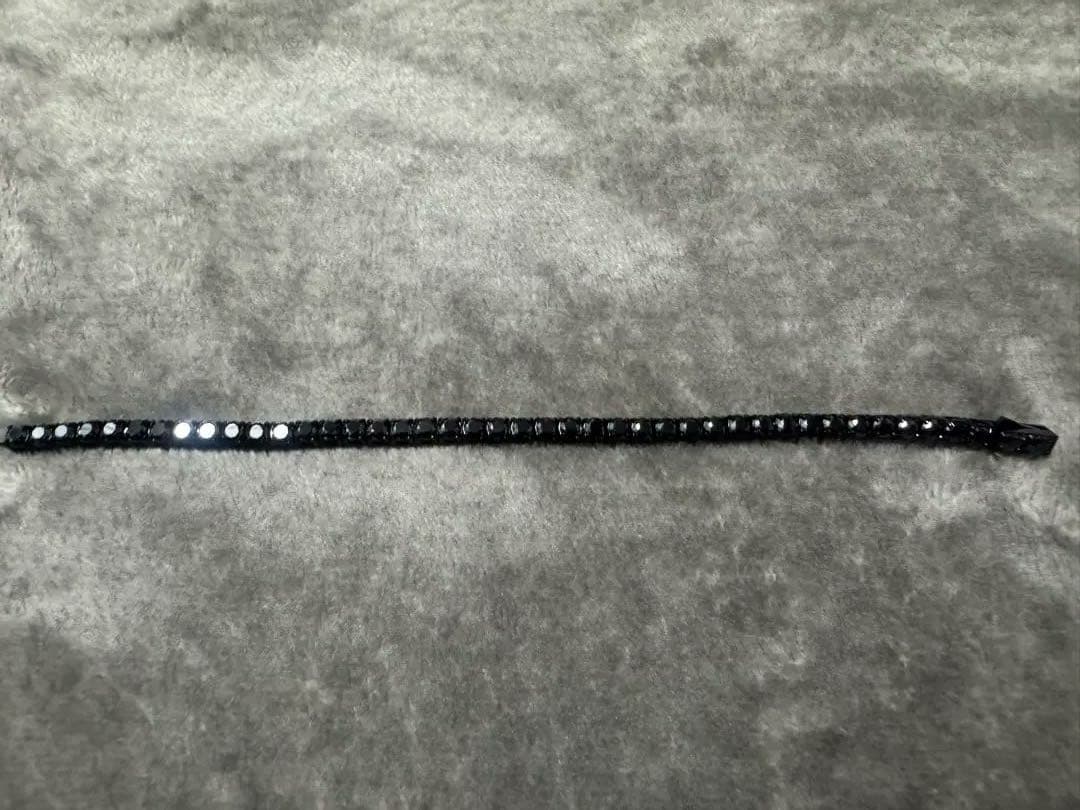 【未使用】ブラックモアサナイトテニスブレスレット