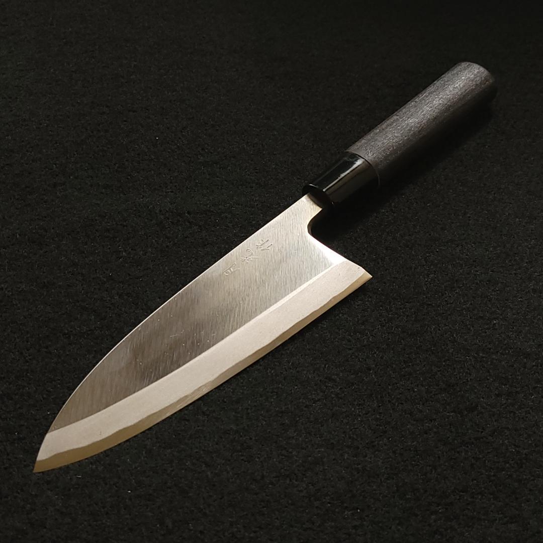 【現品限り】左利き　青紙2号 出刃包丁 ６寸170㎜ #2407 焼柄 月光作