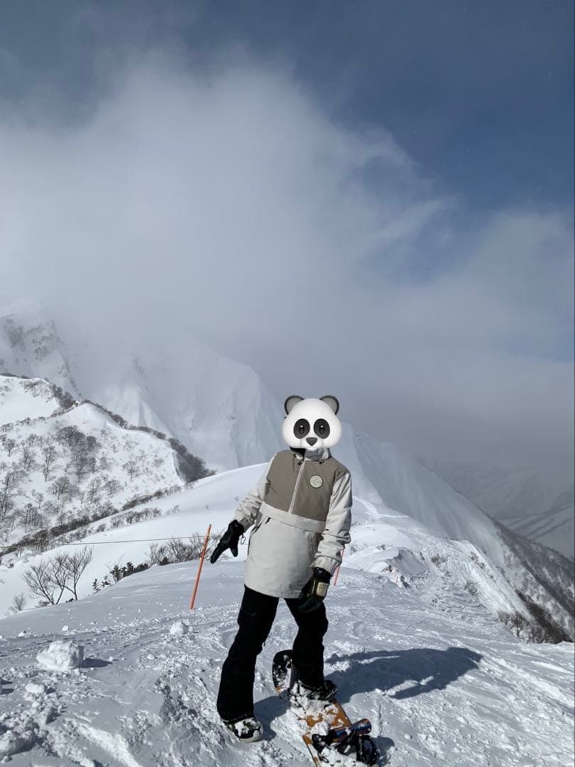 あいAIRBLASTER STAY WILDパーカー グレー/ホワイト M