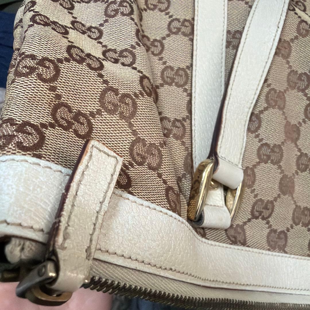 グッチ トートバッグ GGキャンバス ブラウン ベージュ シャンパンゴールド