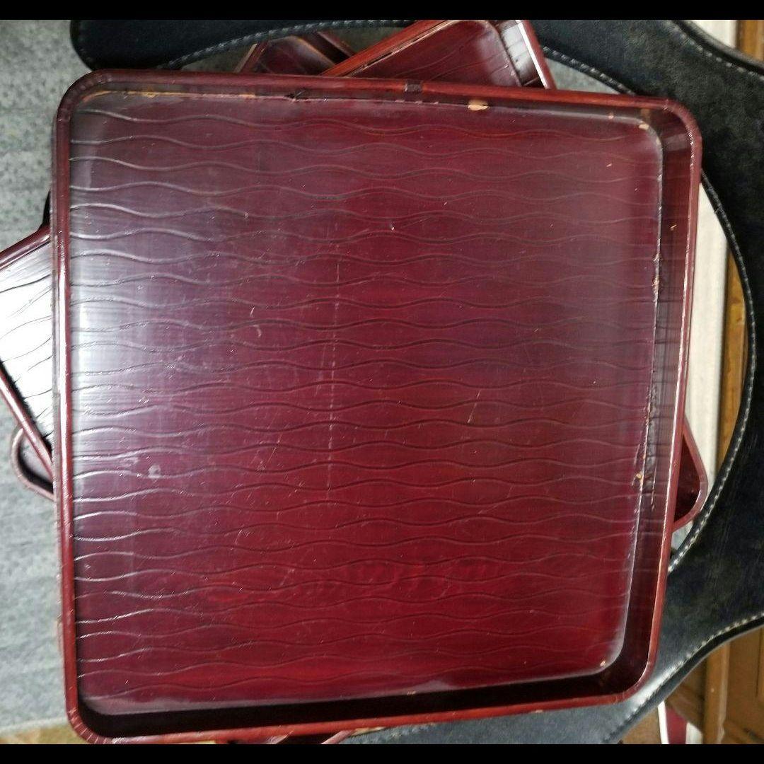 ヴィンテージ漆塗りのお膳8客です