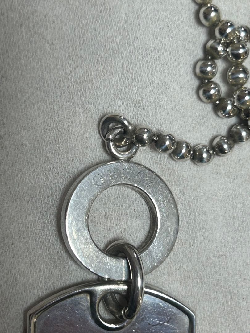 GUCCI シルバー ドッグタグ ネックレス　希少
