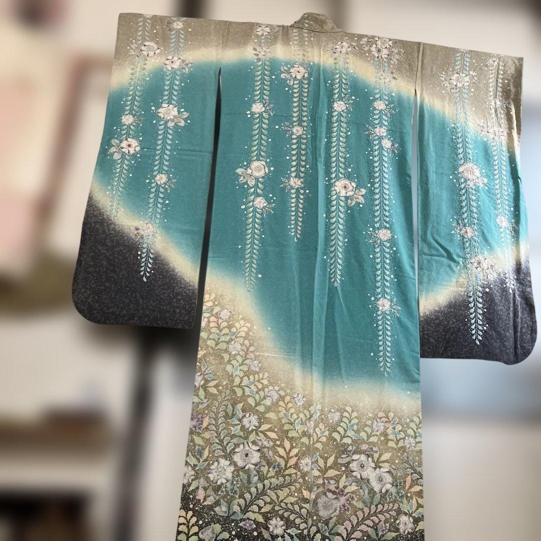 翠山工房　正絹　辻ヶ花振袖