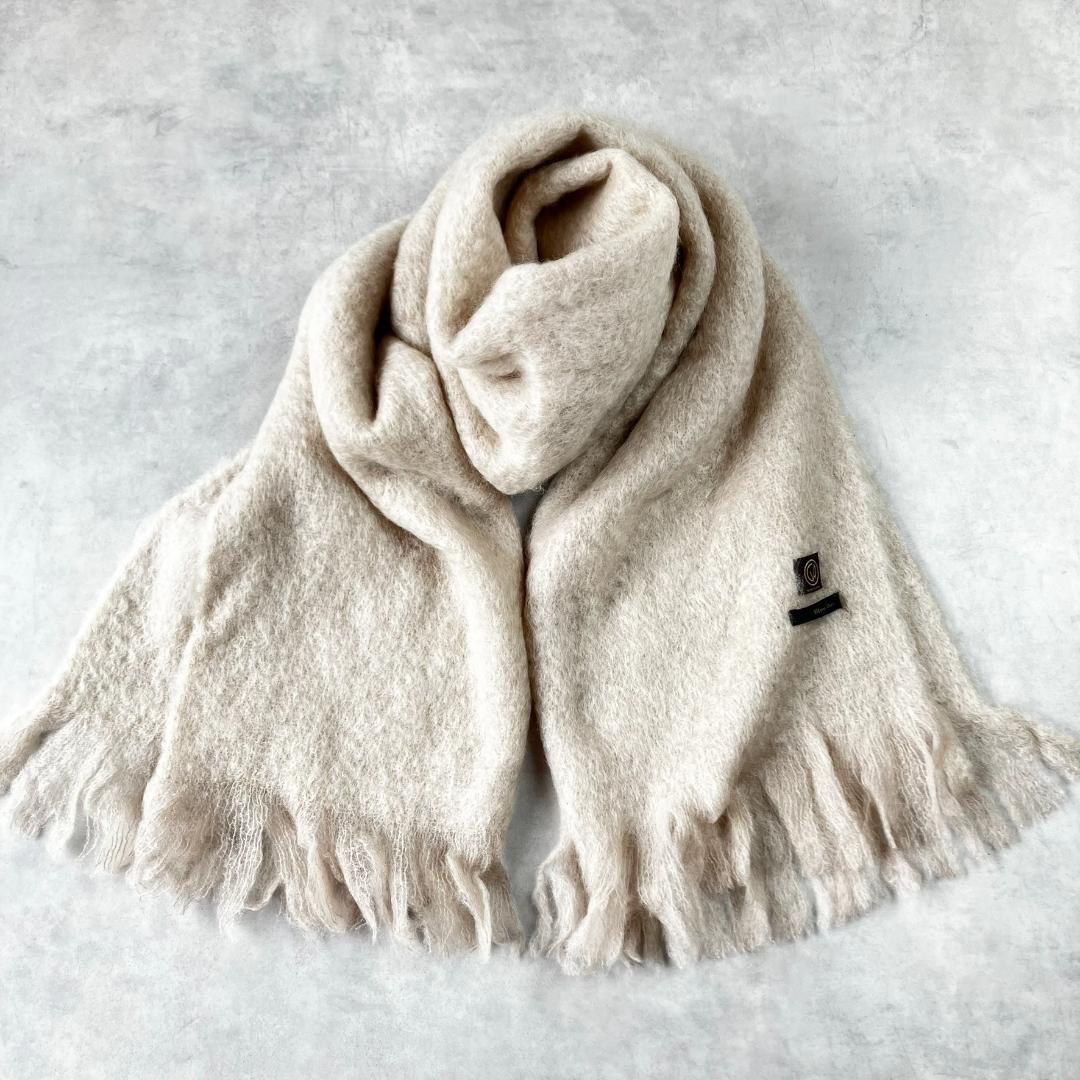 美品　ブルーアイベックス　カシミヤ大判ショール　ストール　マフラー636