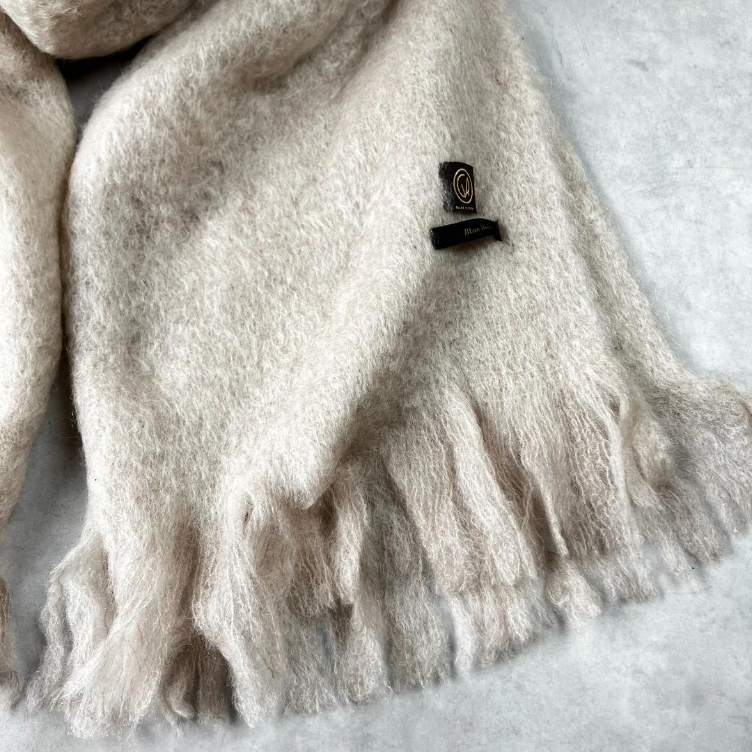 美品　ブルーアイベックス　カシミヤ大判ショール　ストール　マフラー636