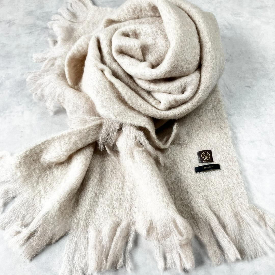美品　ブルーアイベックス　カシミヤ大判ショール　ストール　マフラー636