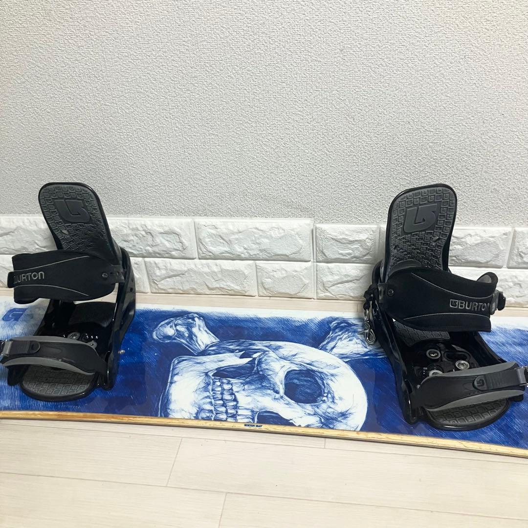 バック付/BURTON TWINバートンスノーボード154cm/バインディングM