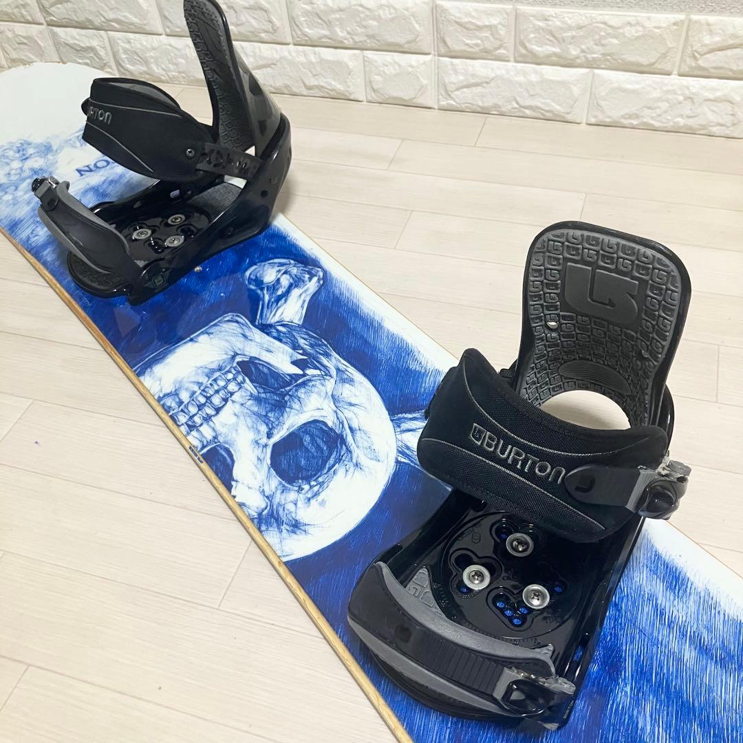 バック付/BURTON TWINバートンスノーボード154cm/バインディングM