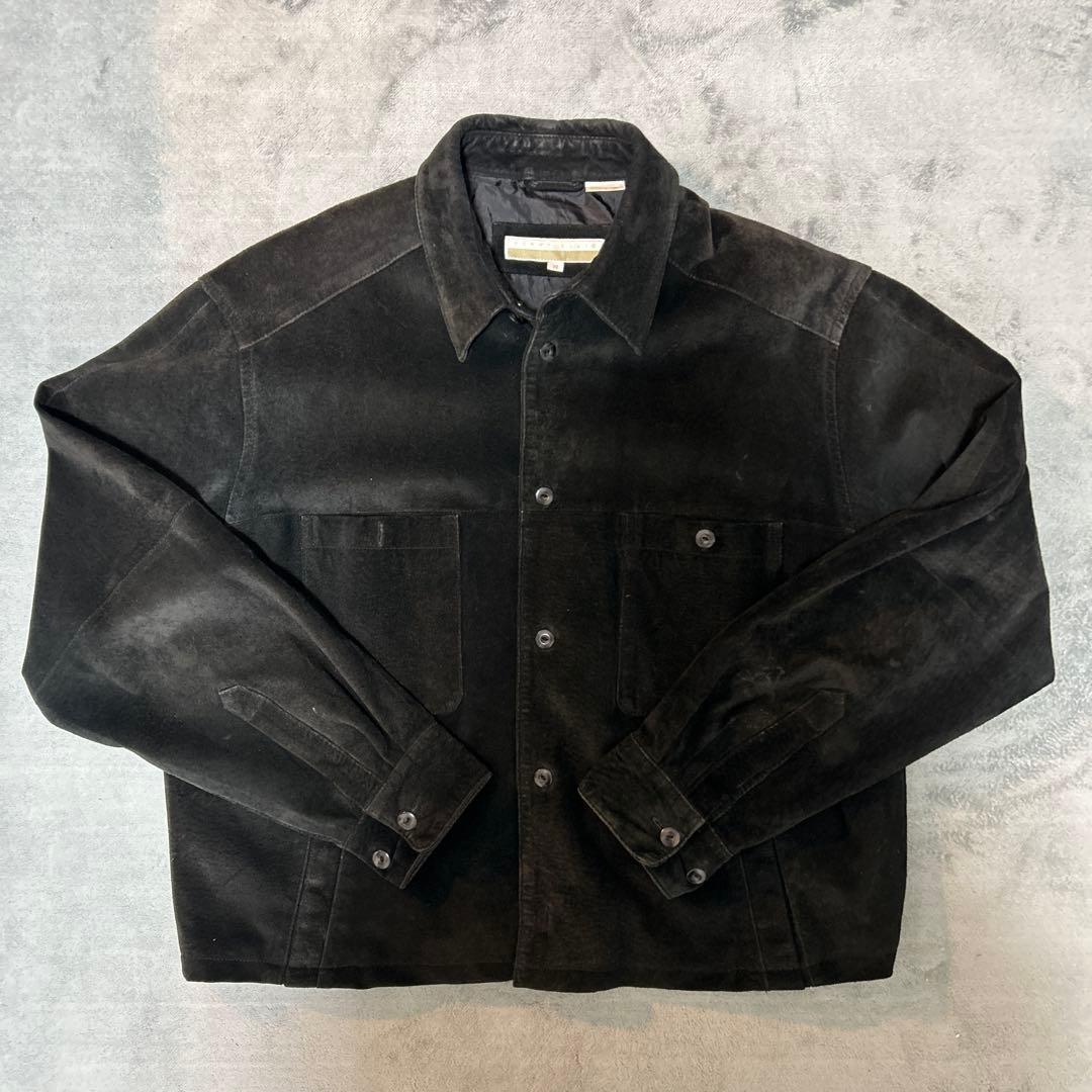 PERRY ELLIS ブラック スエードジャケット M 本革 短丈 ボックス