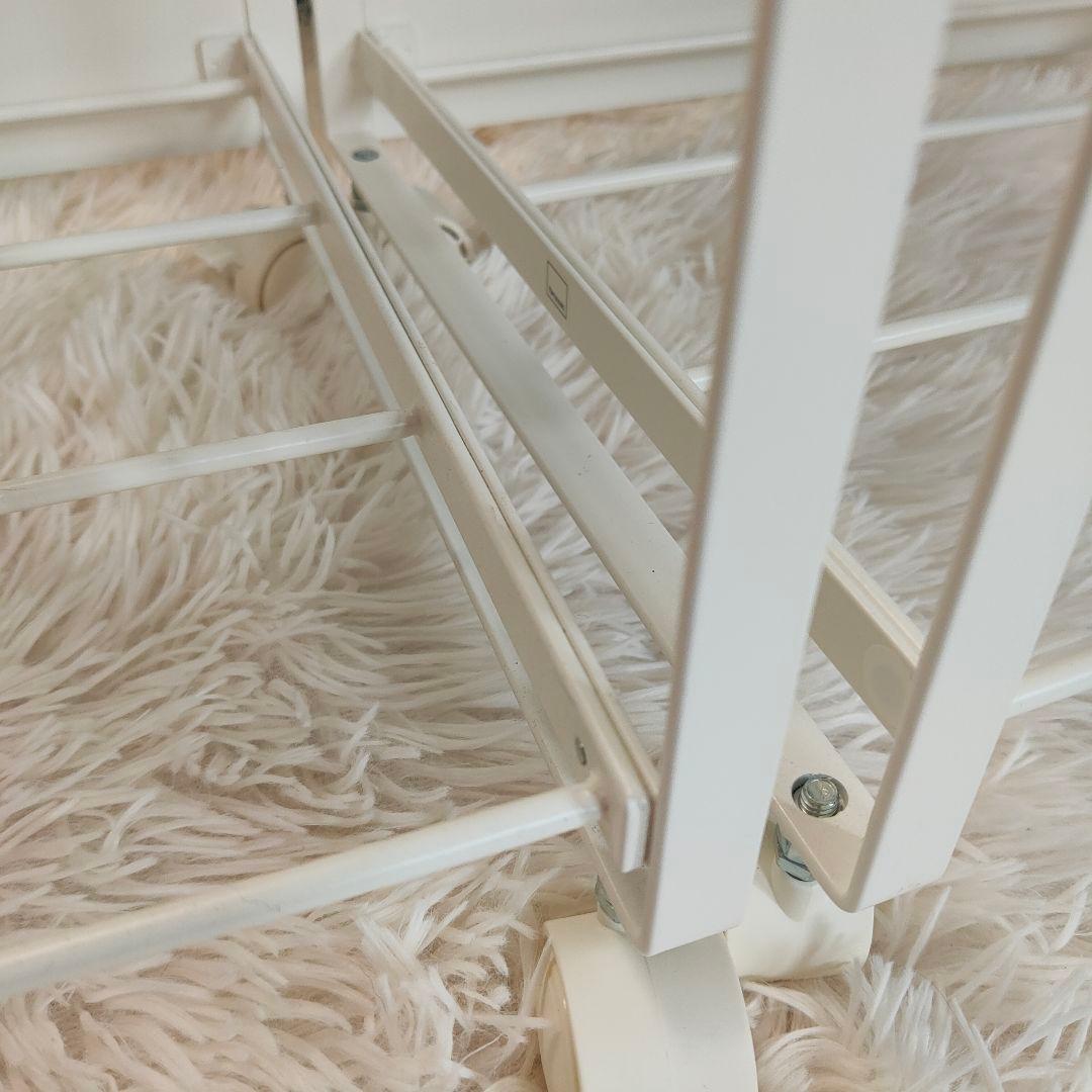 美品✨山崎実業　ホワイト レジ袋 目隠し2分別ダストワゴン ×２個