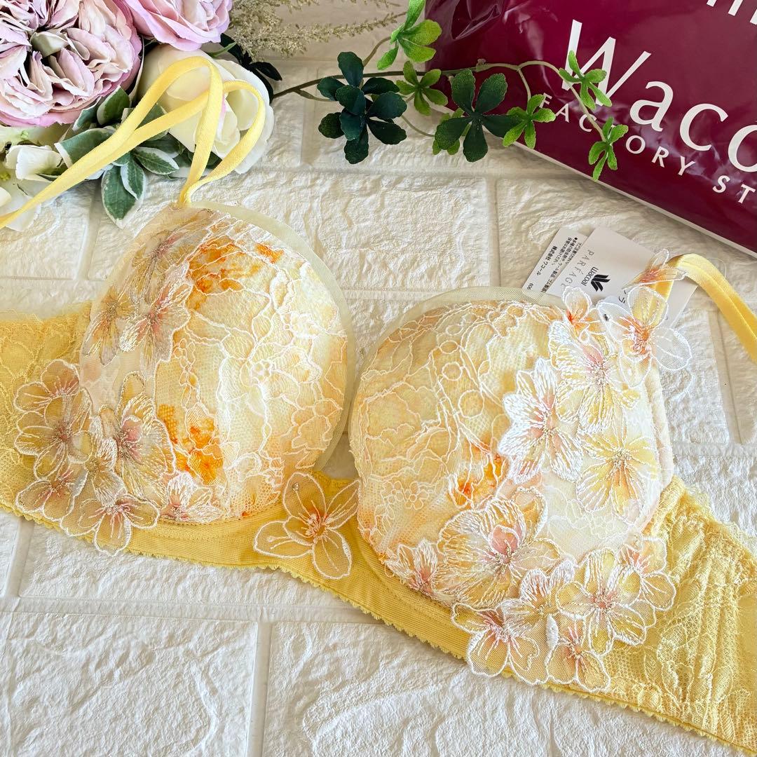 Wacoal パルファージュ 上下セットF65❣️イエロー♡ᵕ̈*大人可愛い♬.*