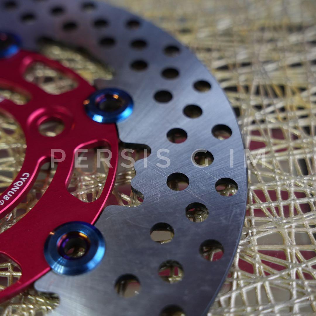 ズーマー DIO系フロントディスク化キット 赤82mmキャリパービッグローター