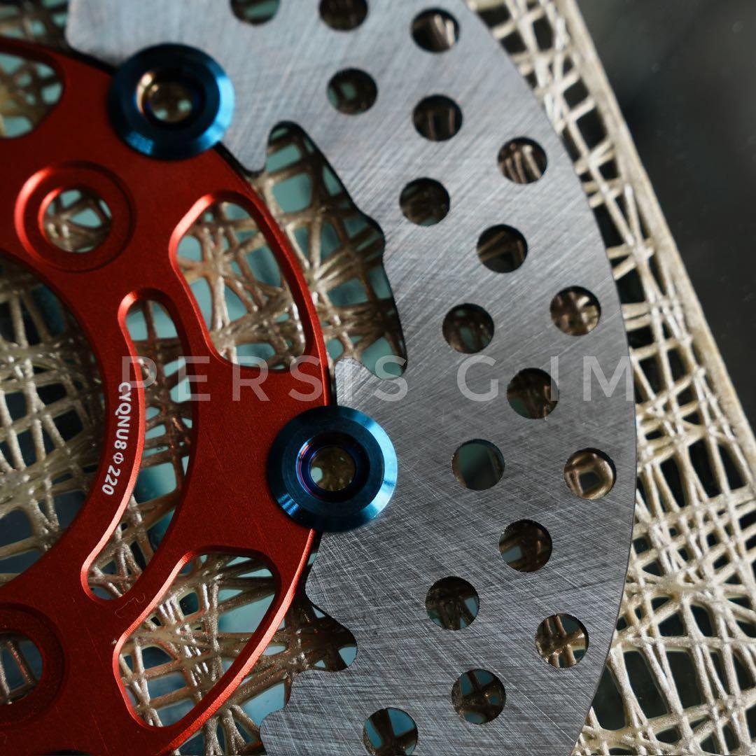 ズーマー DIO系フロントディスク化キット 赤82mmキャリパービッグローター