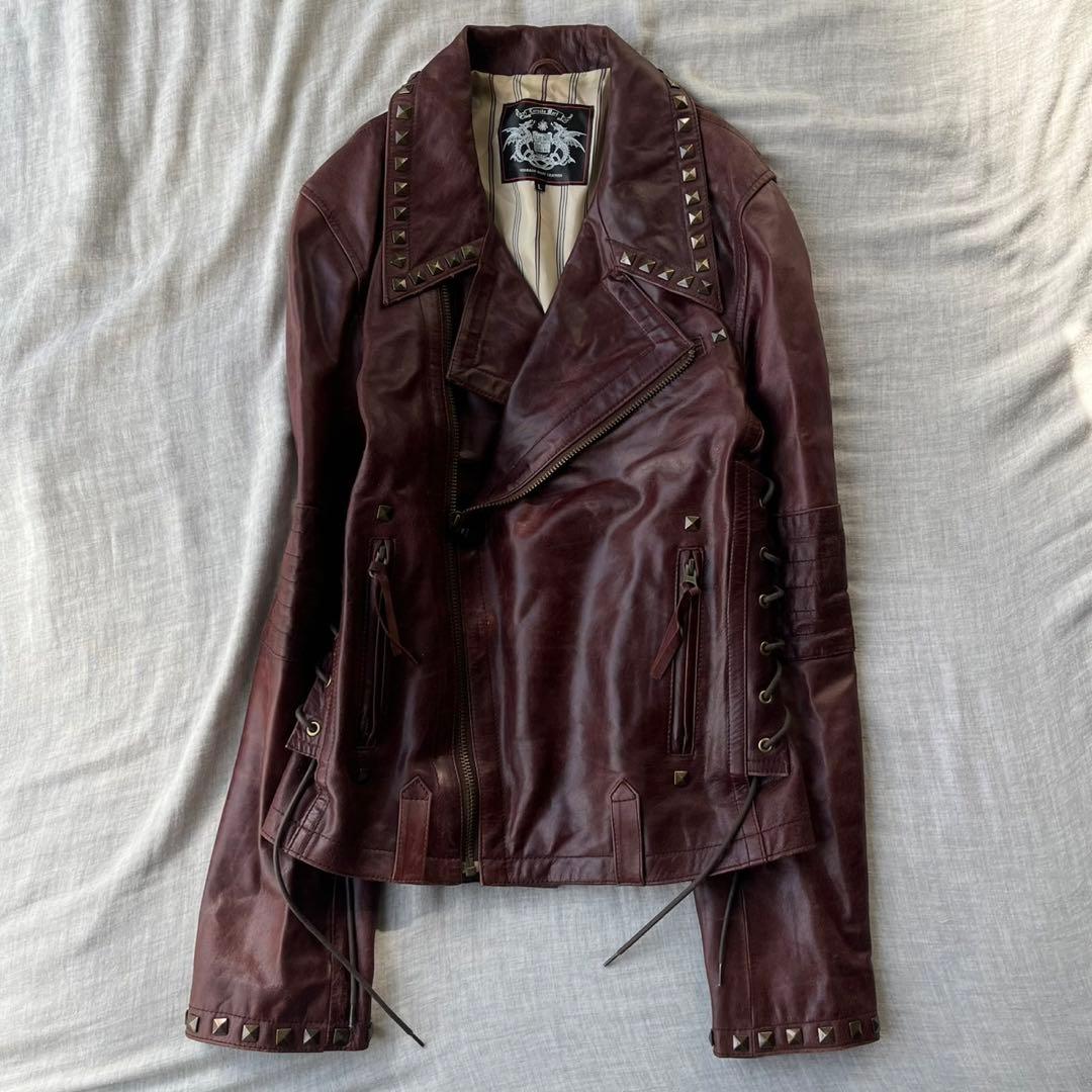 ジャケット・アウター TORNADO MART raceup studs leather jacket