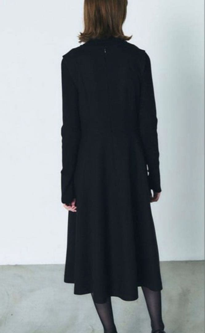 グレースコンチネンタル　黒 ダブルボタン Aライン ワンピース