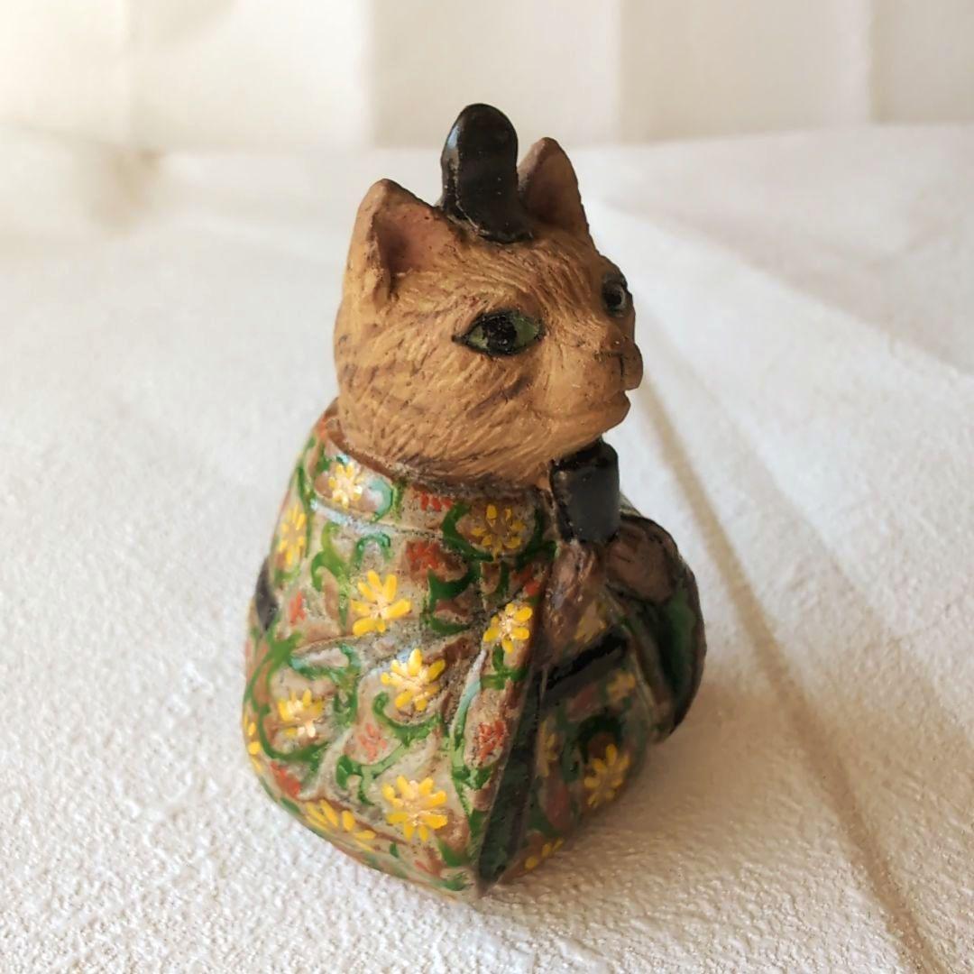 猫の雛人形4 陶器製 伝統的スタイル