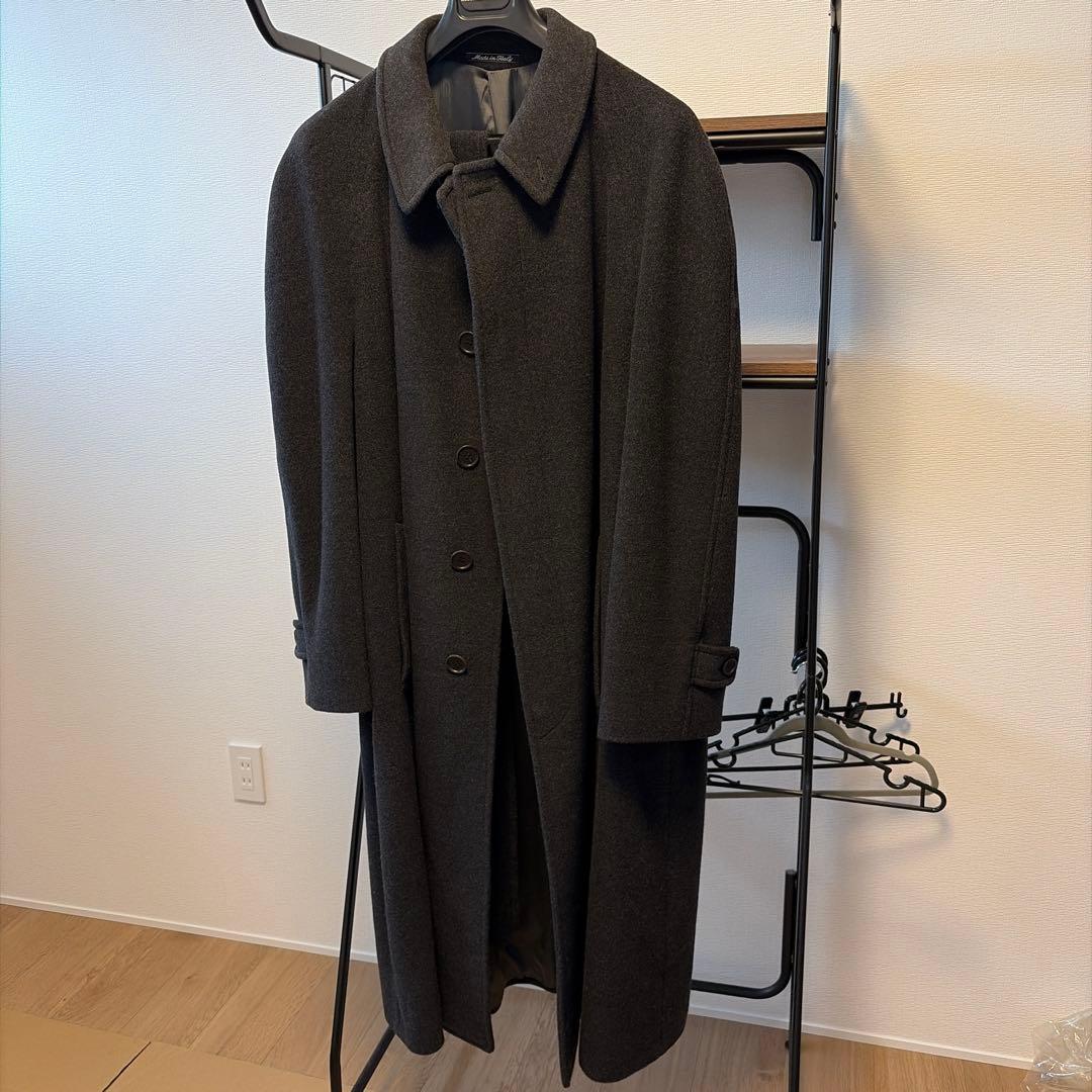 アルマーニ　コート　チャコールグレー