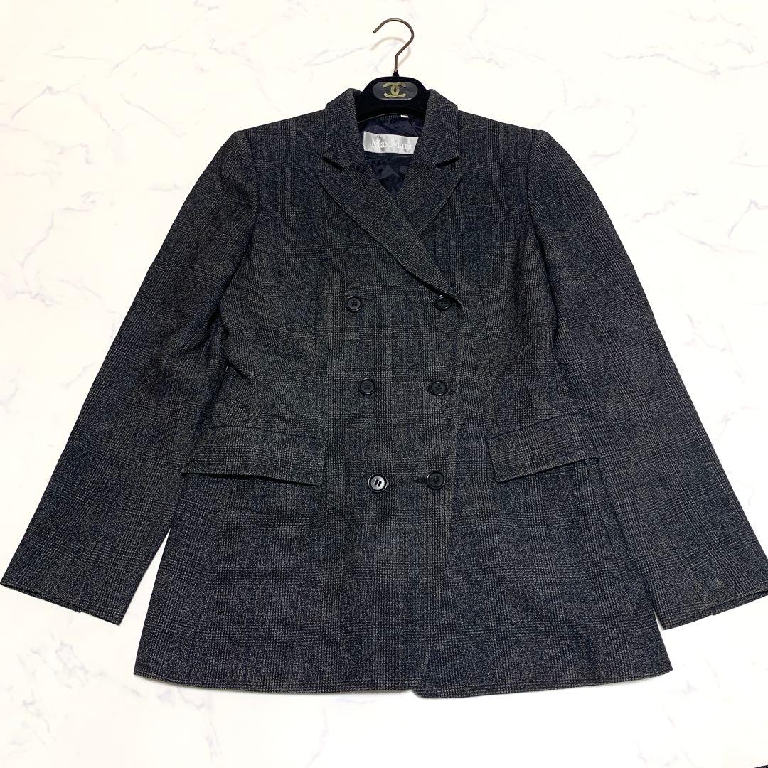 【美品】 マックスマーラ セットアップ ジャケット パンツ ダークグレー 36