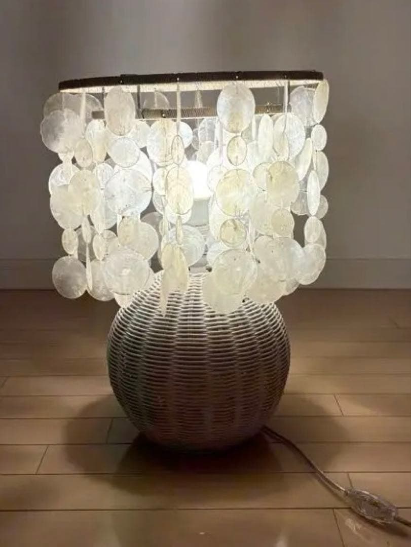 【最終値下げ】シェルランプ　間接照明 貝殻 ランプ