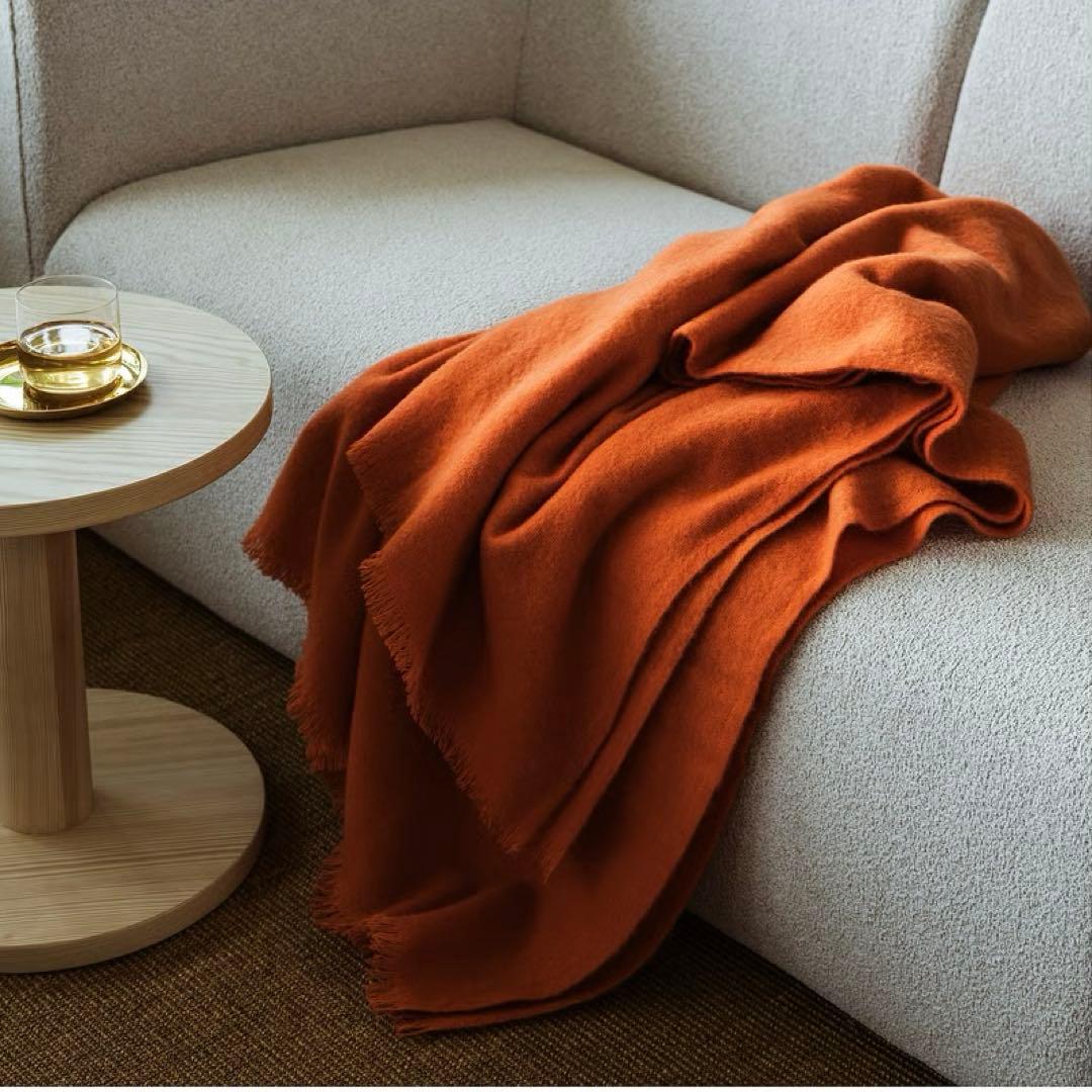 未開封 IKEA ストックホルム 2025 ブランケット ブライトオレンジ