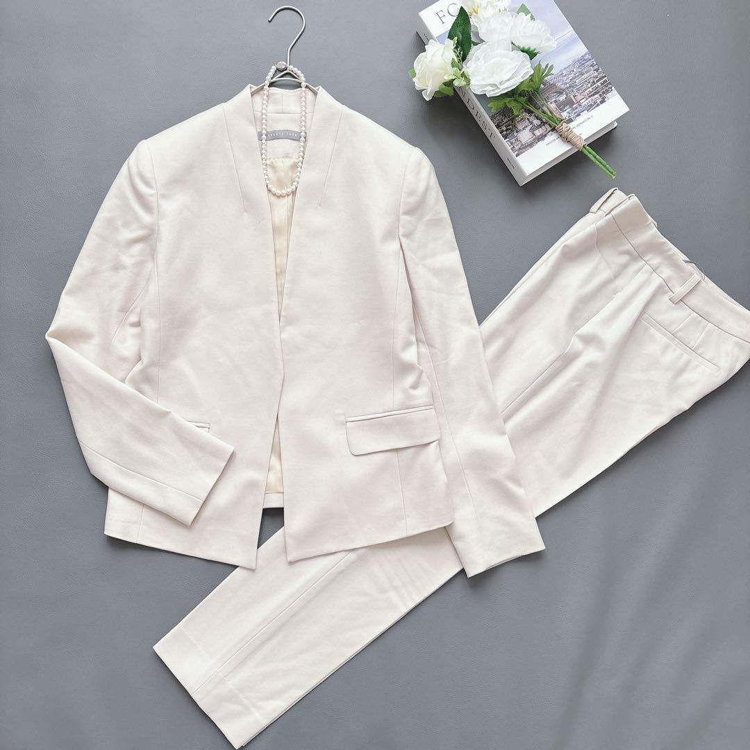 おはる様　Theory luxe パンツスーツ SAXONY.SOFT ノーカラ