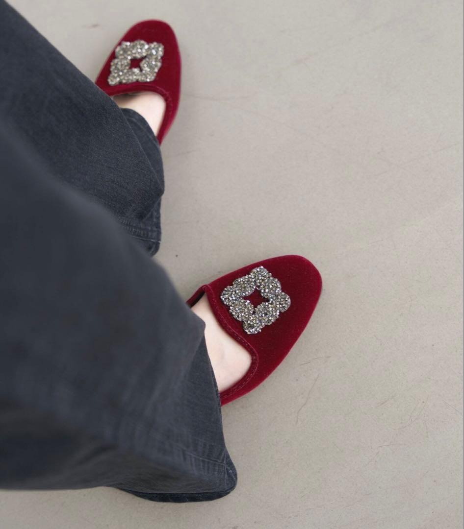 値下げ中！新品　IENA MALUS/マリュス VELVET SHOES