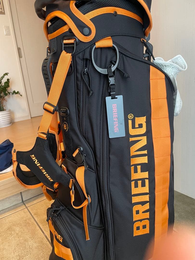 BRIEFING キャディバッグ ブラック/オレンジ