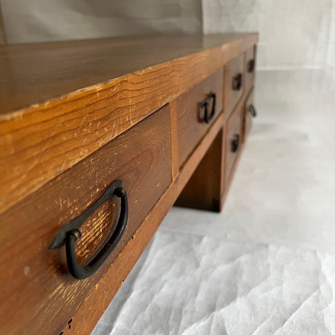 アンティーク　天然木　机　テーブル　取手カワイイ！　和風家具