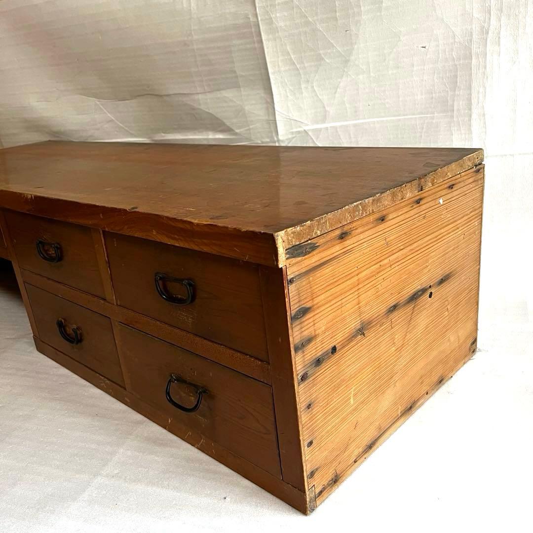 アンティーク　天然木　机　テーブル　取手カワイイ！　和風家具