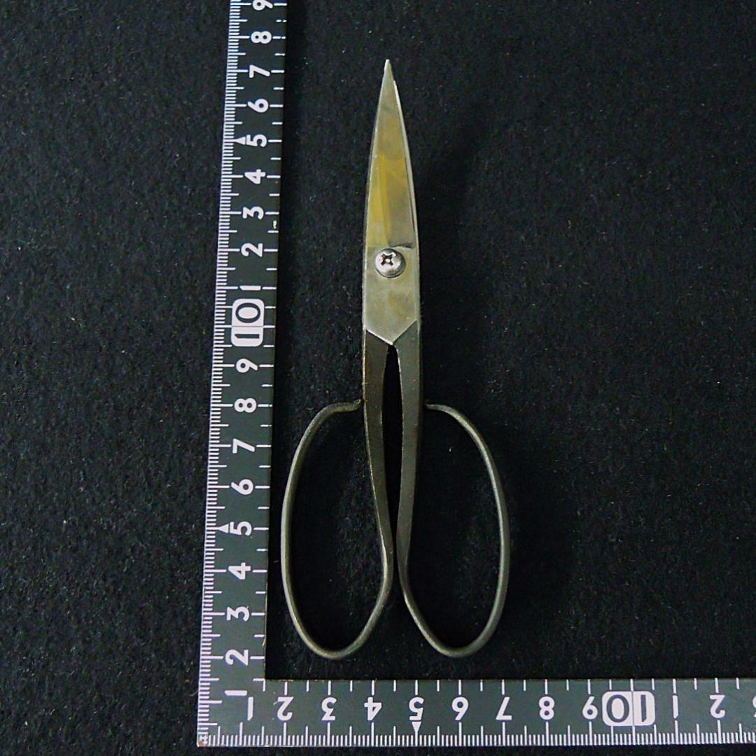茶*爺様 安重 総火造 さつき鋏 稀少な曲刃 無銘 未使用 149mm 新店舗移