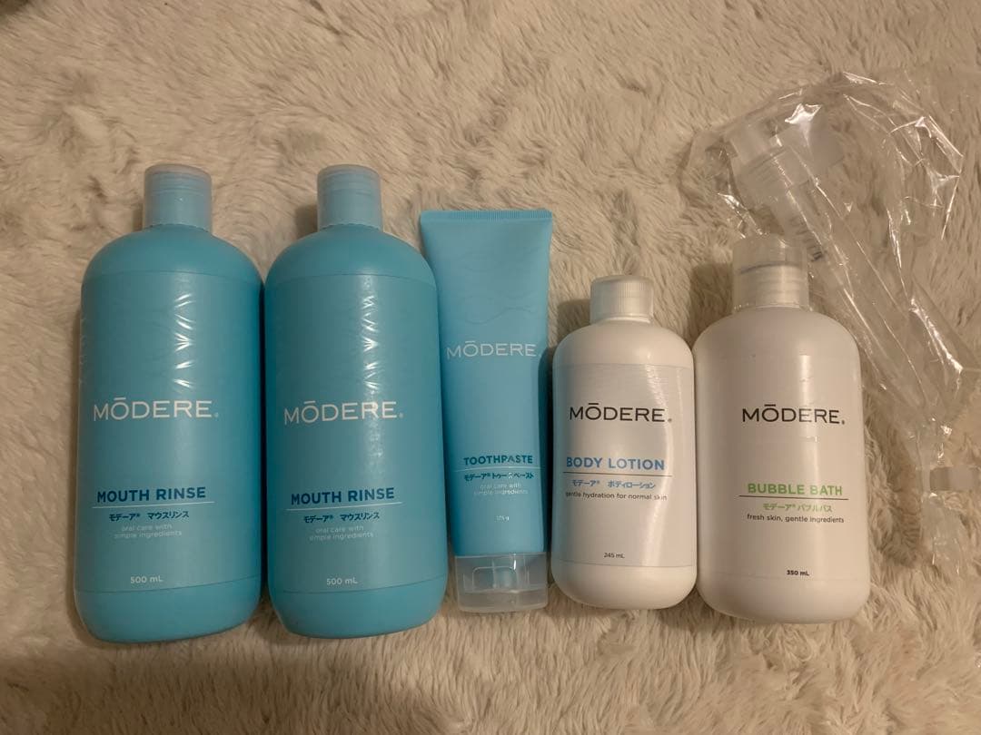 MODERE トゥースペースト＆マウスリンス＆ボディローション＆バブルバス