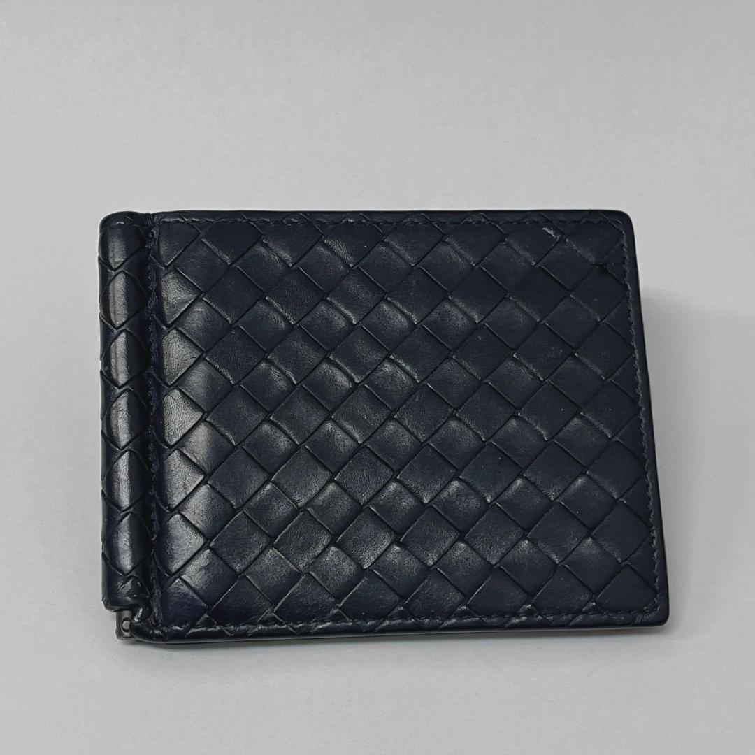 BOTTEGA VENETA マネークリップ イントレチャート ネイビー