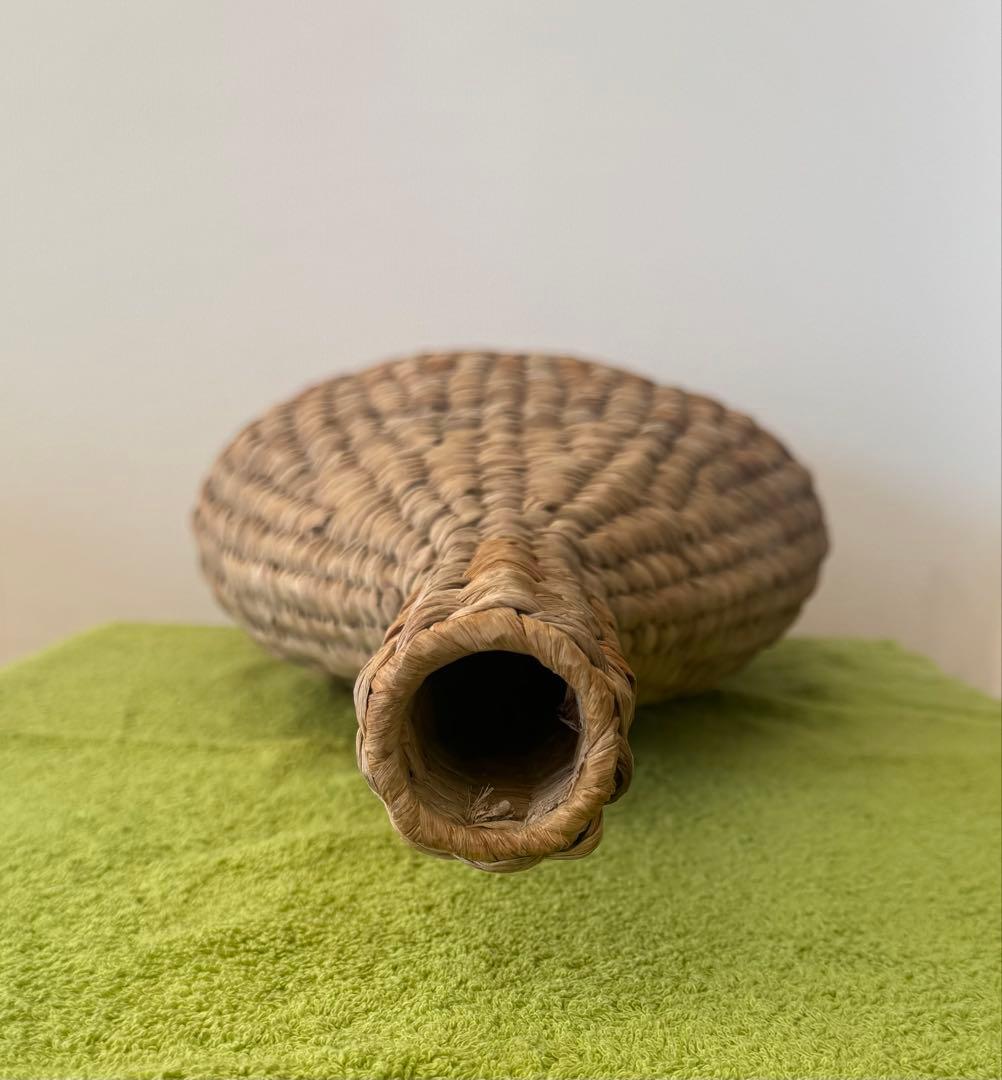 花器　フラワースタンド　フロアスタンド 　天然素材 円錐形 ナチュラルブラウン