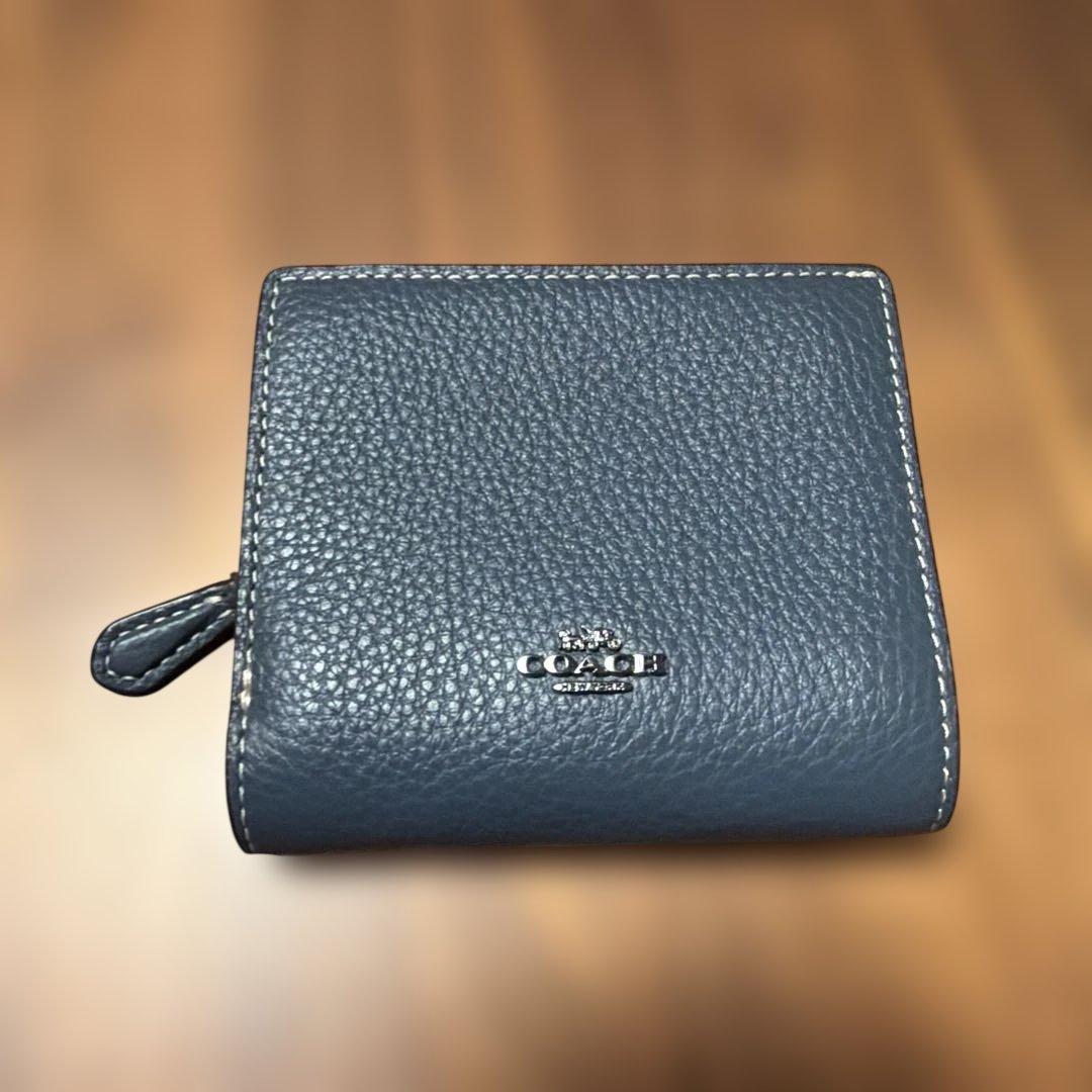 ⭐︎匿名配送⭐︎COACH スヌーピー 二つ折り財布 ネイビー　新品未使用