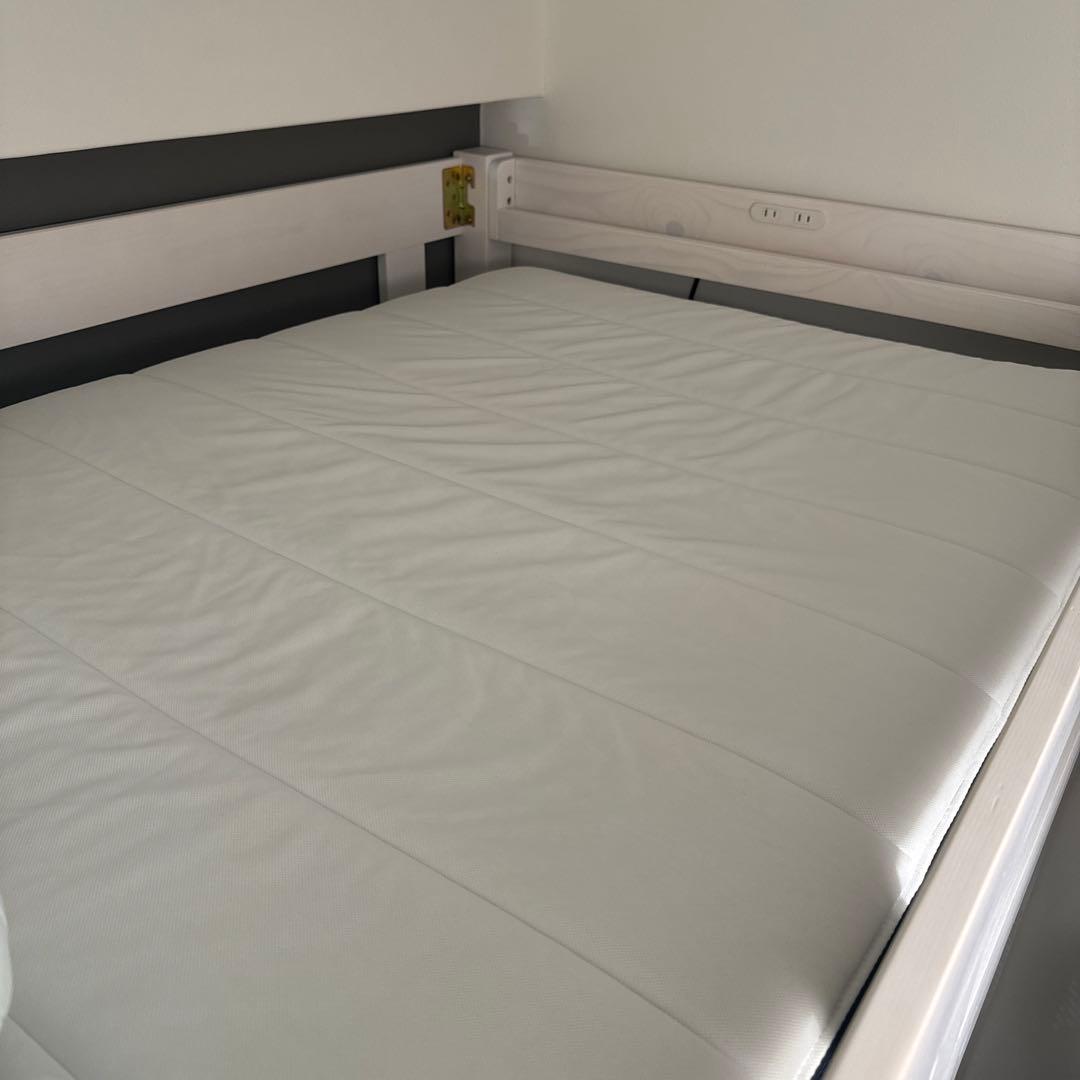 【引き取り@板橋区】ロフトベッド 2段ベッド 木製 ホワイト ハイタイプ