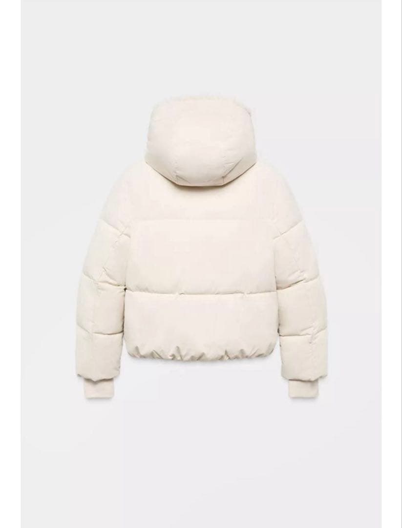 y*様 ZARA フェイクシープスキンフード付き撥水ウィンドブレーカーアノラック