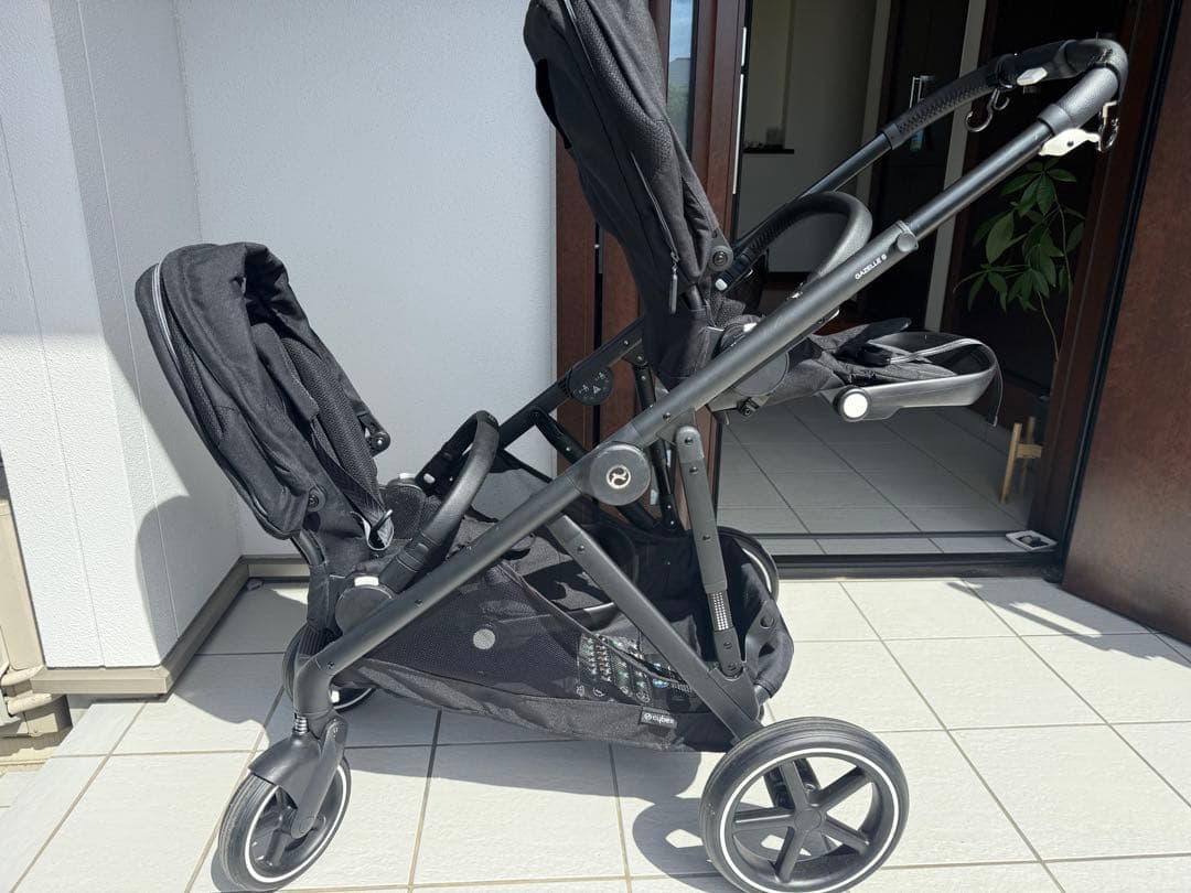 Cybex ブラック ベビーカー　ガゼルs 専用バスケット付き