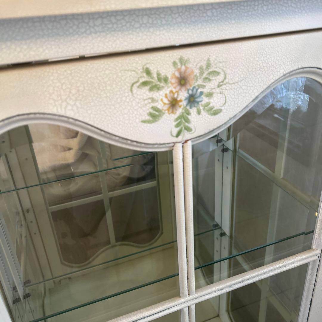 ロココ調　キャビネット　照明付美品　引取り限定品