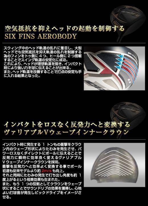 【ヘッド単体】世界最高反発で55Yアップ◆ ワークスゴルフCBRゴールドプレミア
