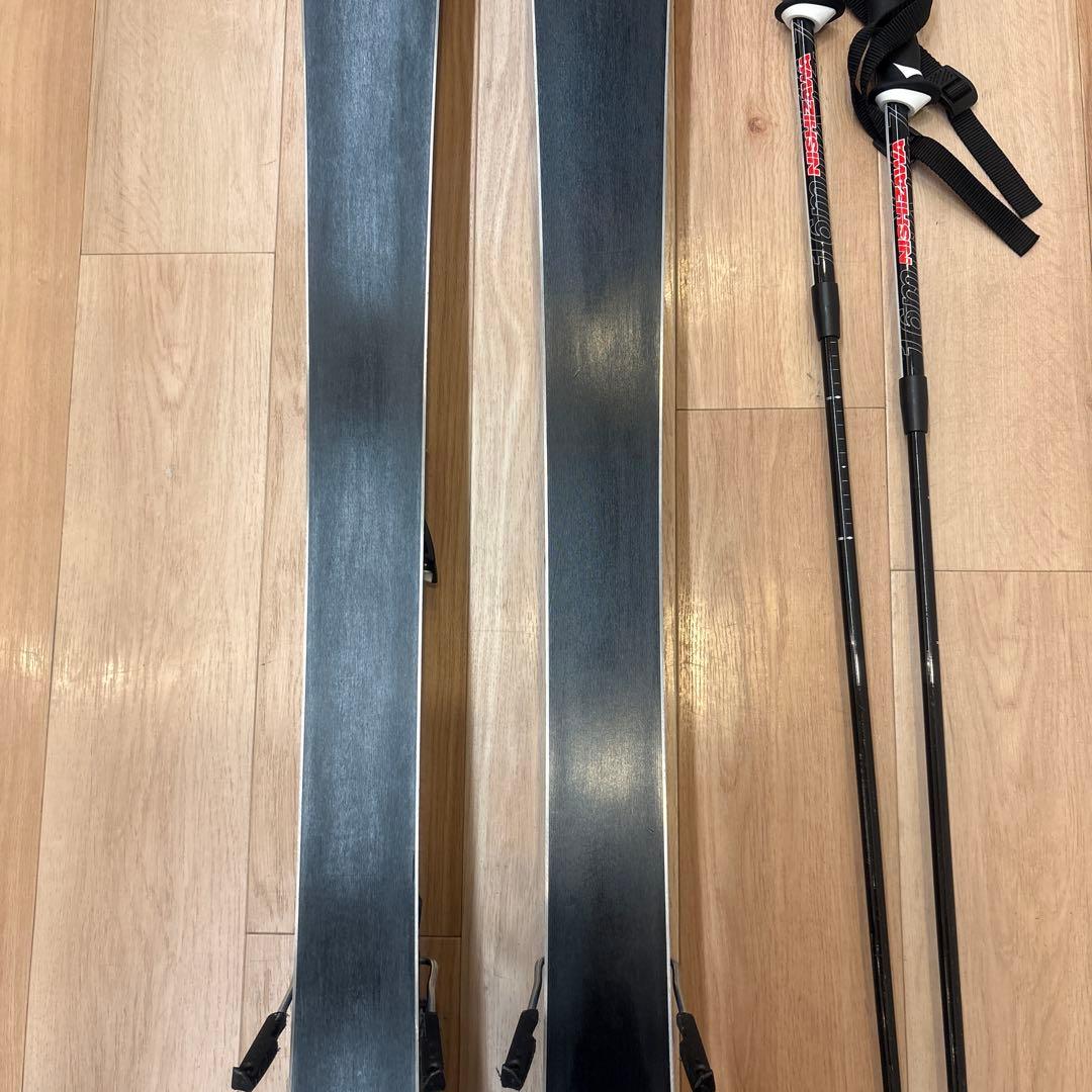 サロモン　スキー板　POWERLINE KART FR 162 ストック付き