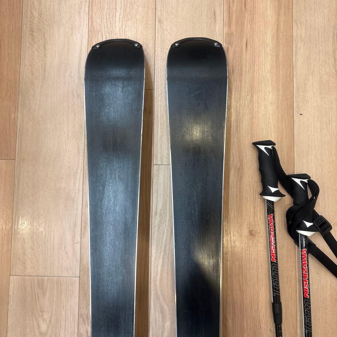 サロモン　スキー板　POWERLINE KART FR 162 ストック付き