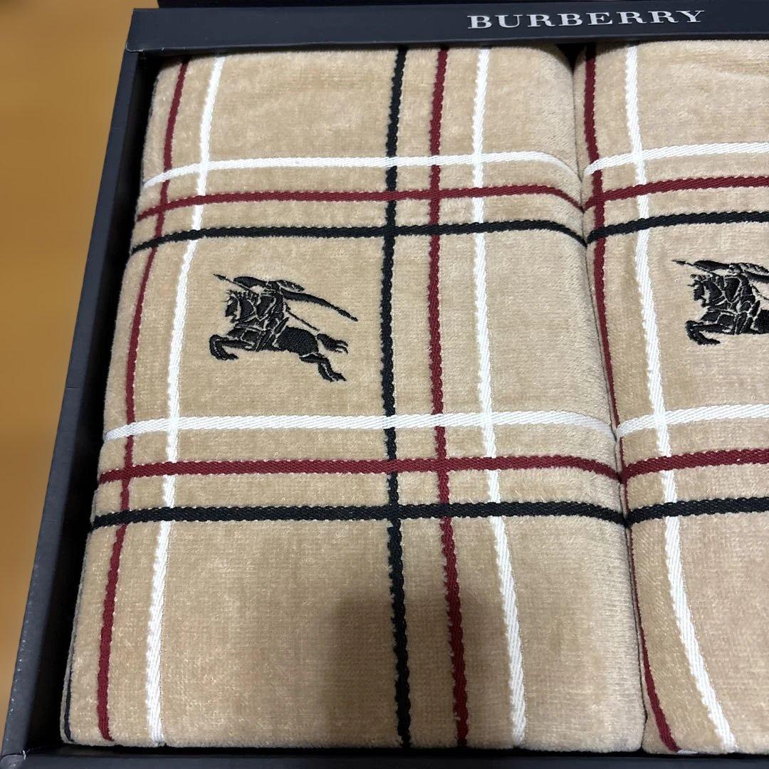 新品BURBERRY チェック柄 タオルケット 2枚セット 140x190cm