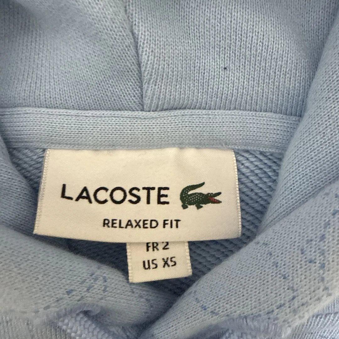 う*お様 LACOSTE リラックスフィット パーカー US XS ライトブルー