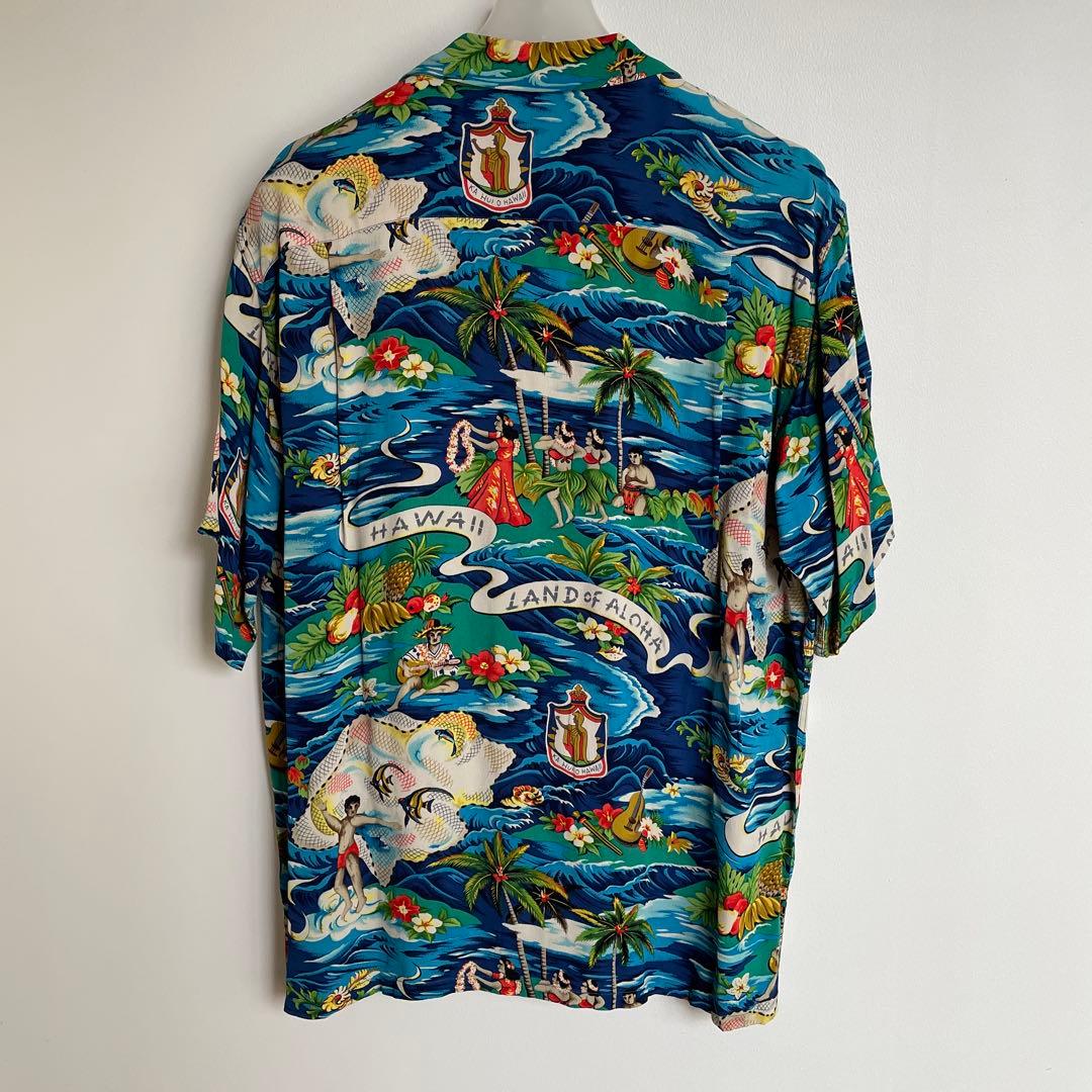 サンサーフ　アロハ　SS30694 サイズM ブルー