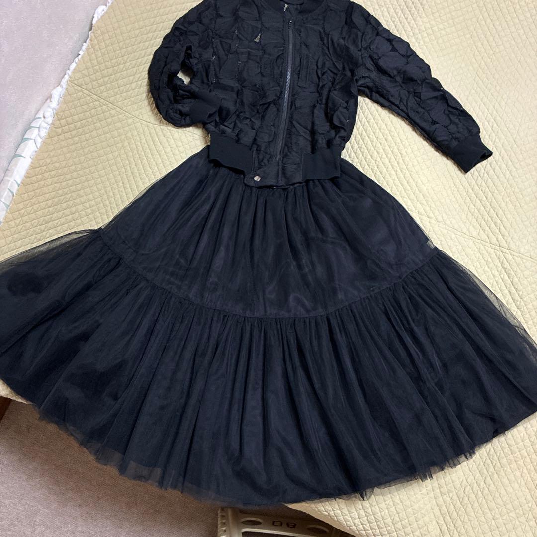 コムデギャルソン ティアードブラックチュールスカート